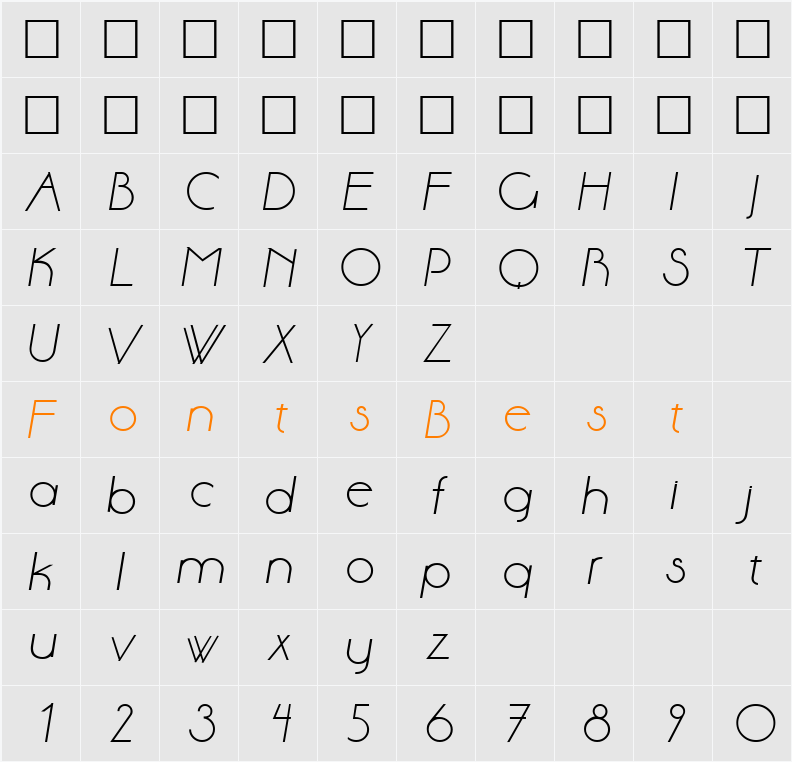 Aase Character Map