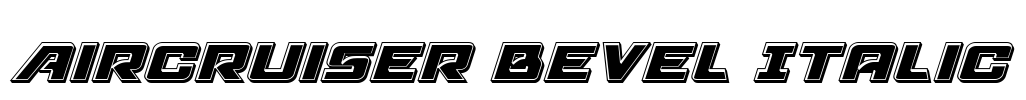 Aircruiser Bevel Italic Font Image