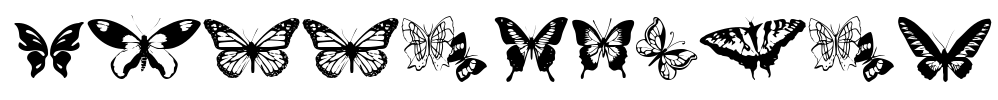 Butterflies Font Image