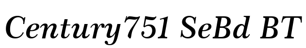 Century751 SeBd BT Font Image