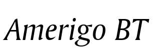 Amerigo BT Font Image