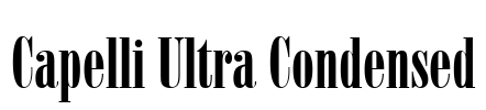 Capelli Ultra Condensed Font Image