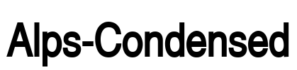 Alps-Condensed Font Image