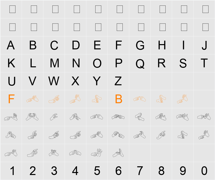 AdmanGraphics Character Map