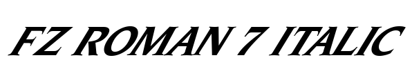 FZ ROMAN 7 ITALIC Font Image