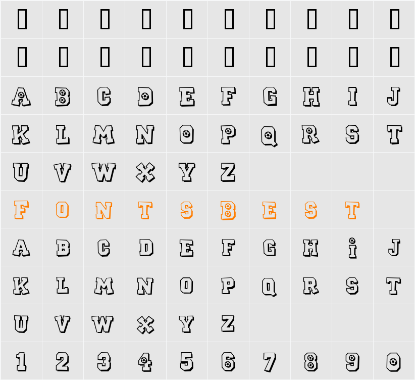 CK Sports Soccer Character Map