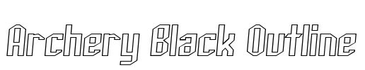 Archery Black Outline Font Image