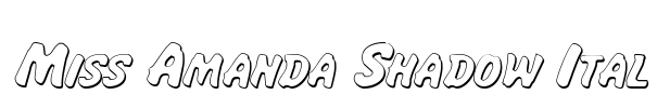 Miss Amanda Shadow Ital Font Image