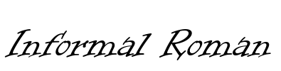 Informal Roman Font Image