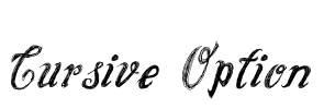 Cursive Option