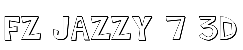 FZ JAZZY 7 3D Font Image