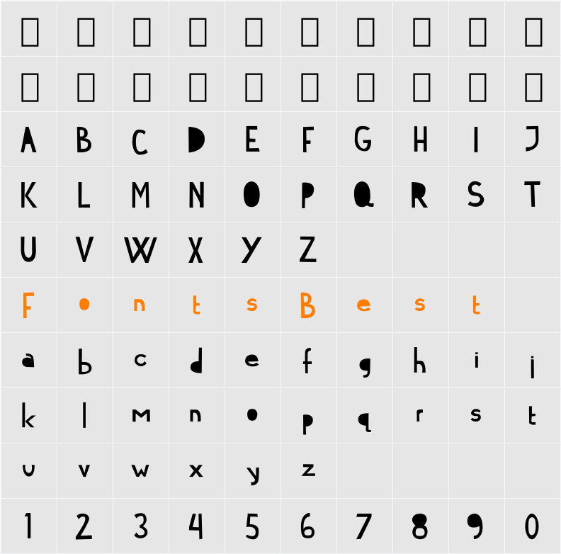 Cymo Character Map