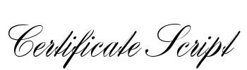 Certificate Script Font Image