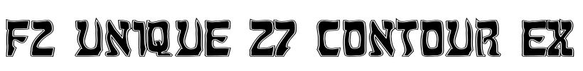 FZ UNIQUE 27 CONTOUR EX Font Image