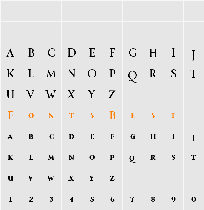 IndisposeSmallCaps Character Map