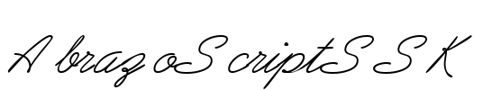 AbrazoScriptSSK Font Image