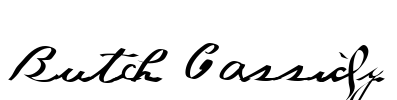 Butch Cassidy Font Image