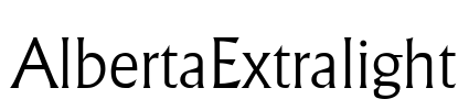 AlbertaExtralight Font Image