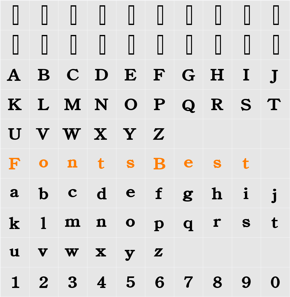 Cento Wide Character Map