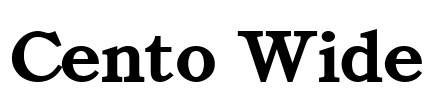 Cento Wide Font Image