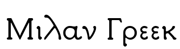 Milan Greek Font Image