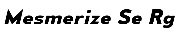 Mesmerize Se Rg Font Image