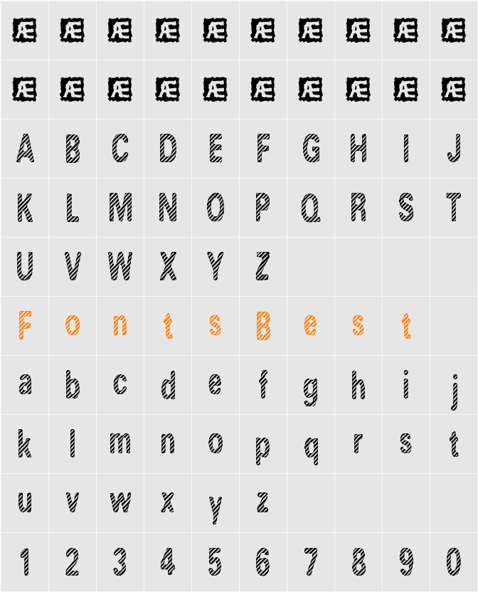 Candy Stripe BRK Character Map