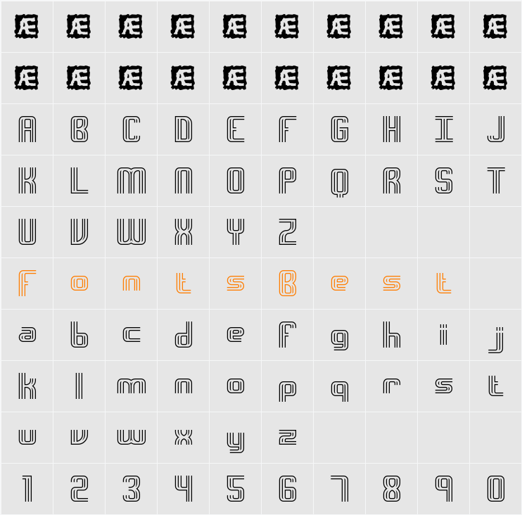 Intersect O BRK Character Map