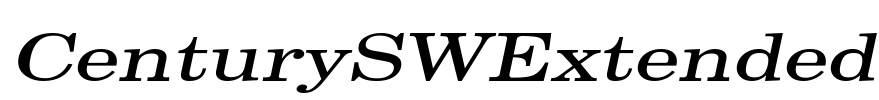 CenturySWExtended Font Image