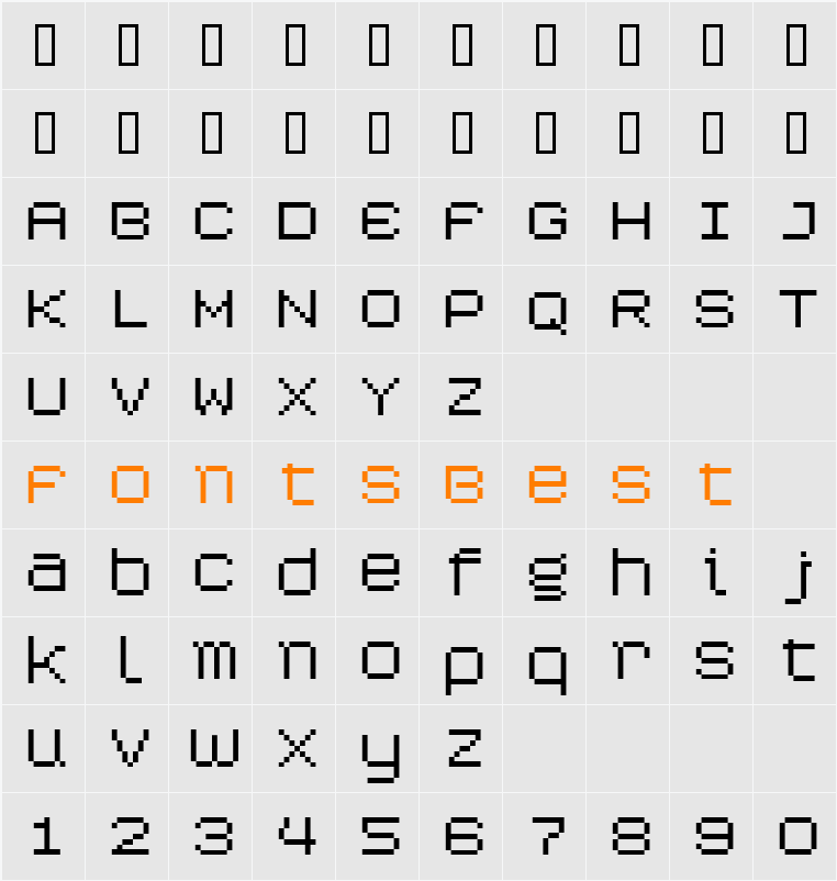 Caliper Character Map