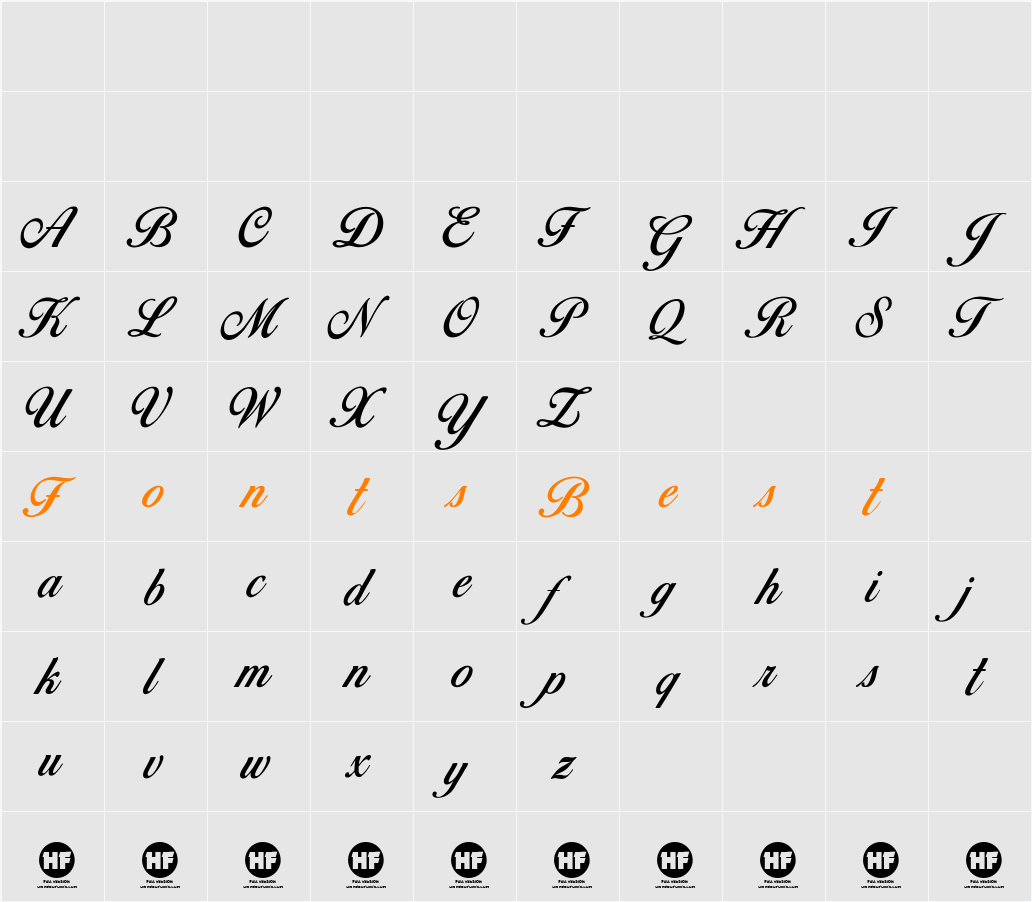 Birds of Paradise  Personal use Character Map