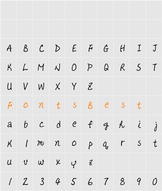 DFLiuW3U-B5 Character Map