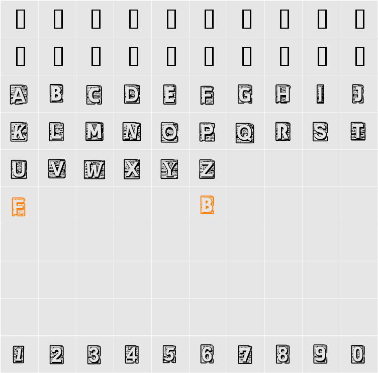 CF Cherokee Character Map