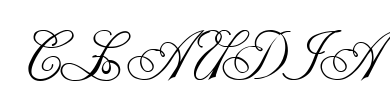 CLAUDIA Font Image