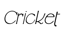 Cricket Font Image