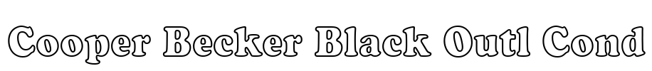 Cooper Becker Black Outl Cond Font Image