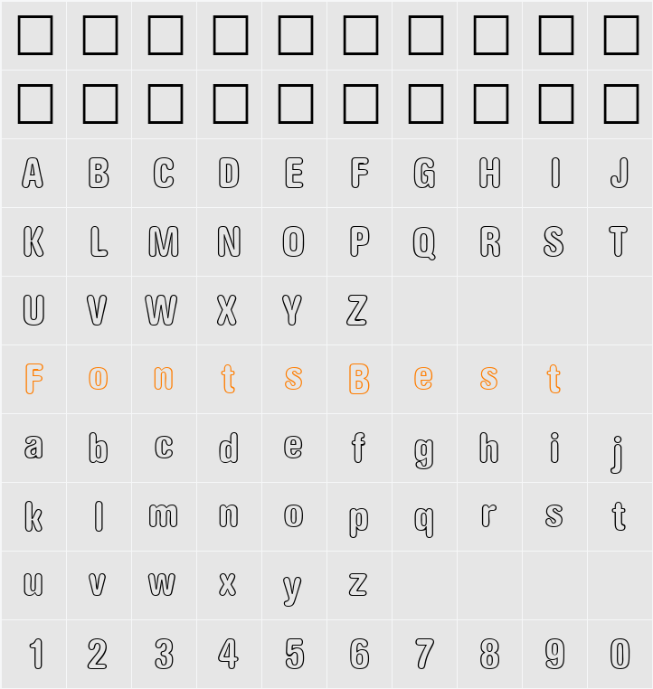 AkzentRoundedOutCond DB Character Map