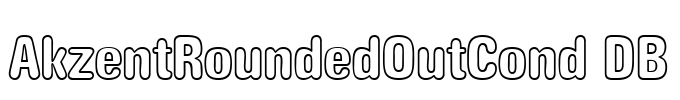 AkzentRoundedOutCond DB Font Image