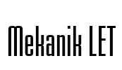 Mekanik LET Font Image