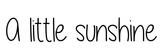 A little sunshine Font Image