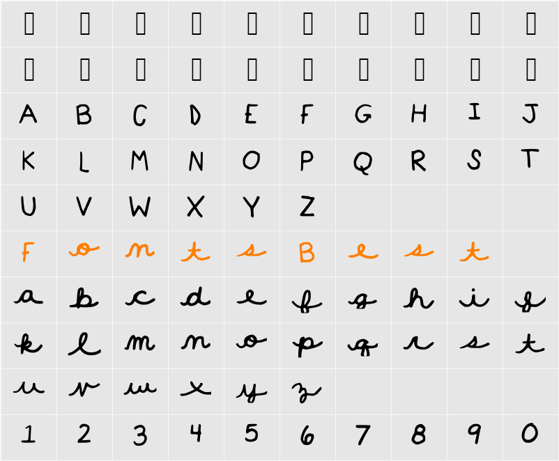 Fall_Doodles Character Map