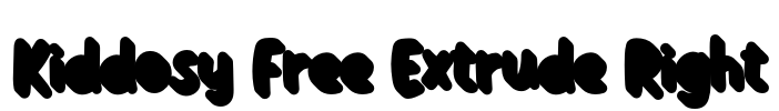 Kiddosy Free Extrude Right Font Image