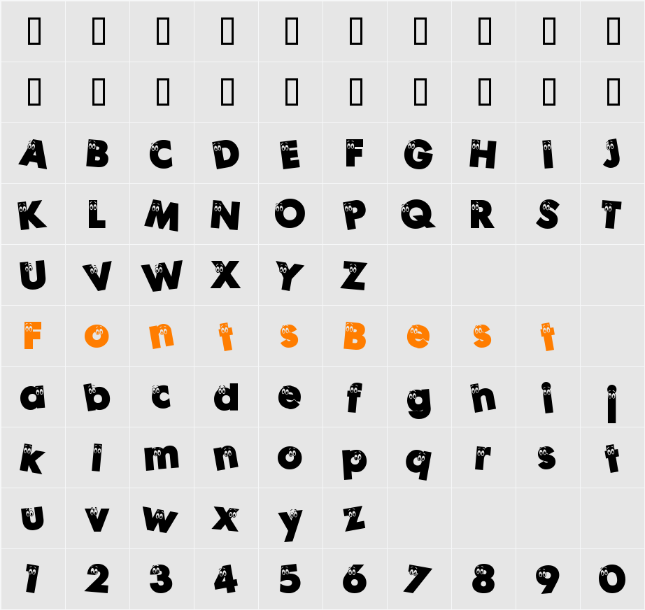 JI-Hearer Character Map