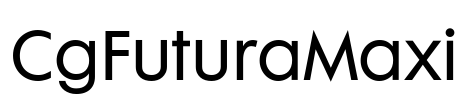 CgFuturaMaxi Font Image