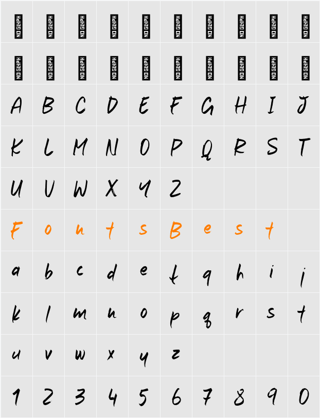 Marker Mark Character Map