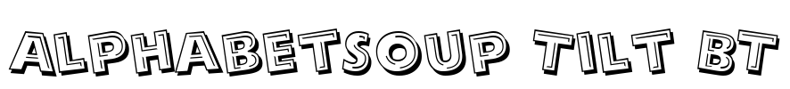 AlphabetSoup Tilt BT Font Image