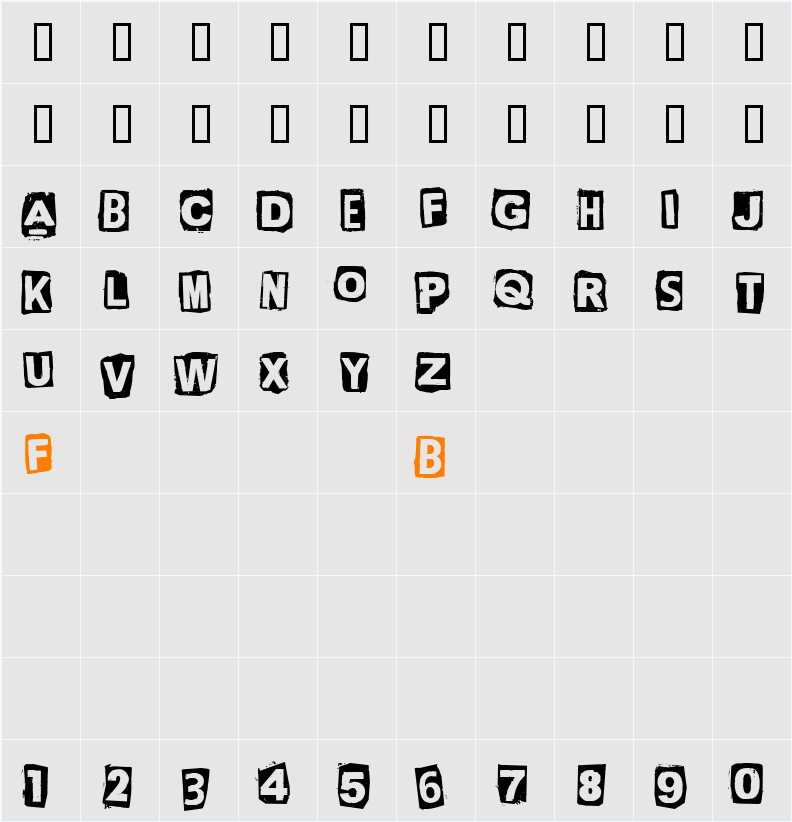 CF Green Corn Character Map