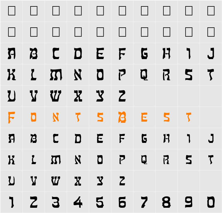 FZ UNIQUE 27 EX Character Map