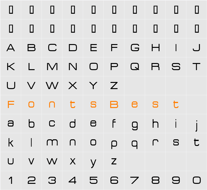 Acens Character Map