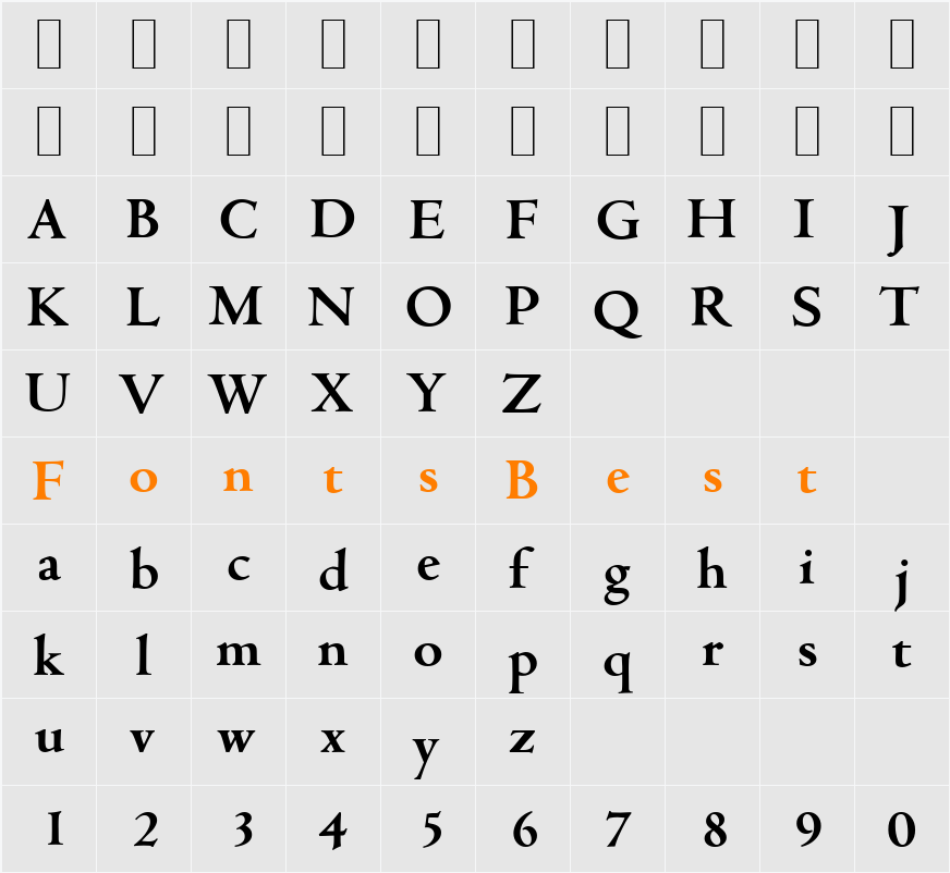 CambridgeSerial Character Map